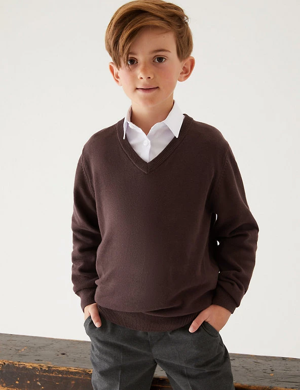 M&S Collection Jumpers 2pk Unisex Pure Cotton School Jumper (3-18 Yrs) 16 M&S Collection Jumpers 2pk Unisex Pure Cotton School Jumper (3-18 Yrs) - Image 14
