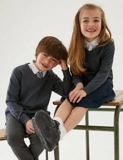 M&S Collection Jumpers 2pk Unisex Pure Cotton School Jumper (3-18 Yrs) 48 M&S Collection Jumpers 2pk Unisex Pure Cotton School Jumper (3-18 Yrs) -School Uniform Sales Store SD 04 T76 3919 T0 X EC 0