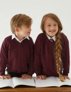 M&S Collection Jumpers 2pk Unisex Pure Cotton School Jumper (3-18 Yrs) 64 M&S Collection Jumpers 2pk Unisex Pure Cotton School Jumper (3-18 Yrs) -School Uniform Sales Store SD 04 T76 3919 XM X EC 0