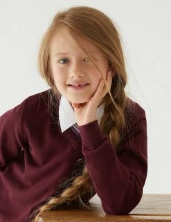 M&S Collection Jumpers 2pk Unisex Pure Cotton School Jumper (3-18 Yrs) 66 M&S Collection Jumpers 2pk Unisex Pure Cotton School Jumper (3-18 Yrs) -School Uniform Sales Store SD 04 T76 3919 XM X EC 1