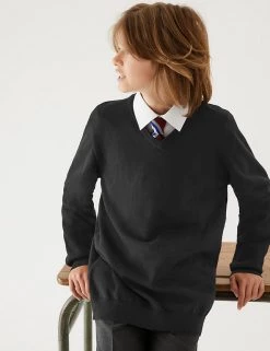 M&S Collection Jumpers 2pk Unisex Pure Cotton School Jumper (3-18 Yrs) 46 M&S Collection Jumpers 2pk Unisex Pure Cotton School Jumper (3-18 Yrs) -School Uniform Sales Store SD 04 T76 3919 Y0 X EC 2