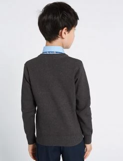 M&S Collection Jumpers Unisex Cotton Rich School Jumper (3-16 Yrs) -School Uniform Sales Store SD 04 T76 3920 T0 X EC 3
