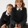M&S Collection 2pk Unisex Slim Fit Cotton School Jumpers (3-18 Yrs) -School Uniform Sales Store SD 04 T76 3921 Y0 X EC 0