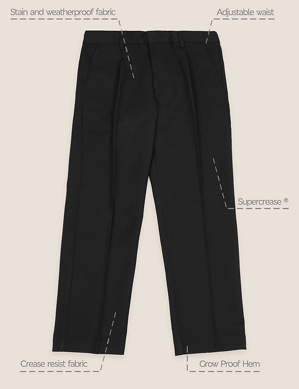M&S Collection Boys' Regular Leg School Trousers (2-16 Yrs) 4 M&S Collection Boys' Regular Leg School Trousers (2-16 Yrs) - Image 2