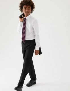 Boys' Regular Leg Plus Fit School Trousers (2-18 Yrs) -School Uniform Sales Store SD 04 T76 4630P Y0 X EC 0