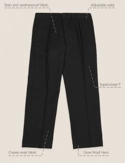 Boys' Regular Leg Plus Fit School Trousers (2-18 Yrs) -School Uniform Sales Store SD 04 T76 4630P Y0 X EC 90