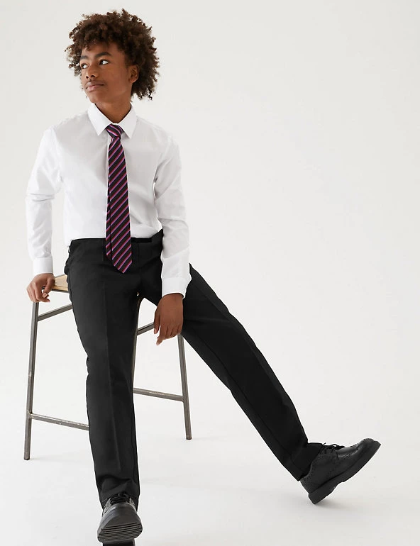 M&S Collection Boys' Regular Leg Slim Fit School Trousers (2-18 Yrs) 3 M&S Collection Boys' Regular Leg Slim Fit School Trousers (2-18 Yrs)