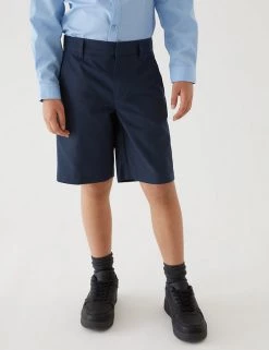 M&S Collection School 2pk Boys' Regular Leg Shorts (2-14 Yrs) -School Uniform Sales Store SD 04 T76 4918 F4 X EC 1