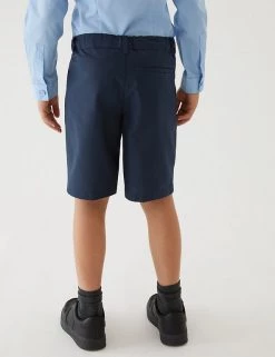 M&S Collection School 2pk Boys' Regular Leg Shorts (2-14 Yrs) -School Uniform Sales Store SD 04 T76 4918 F4 X EC 2