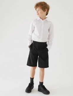M&S Collection School 2pk Boys' Regular Leg Shorts (2-14 Yrs) -School Uniform Sales Store SD 04 T76 4918 Y0 X EC 0