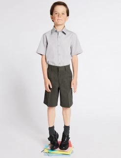 M&S Collection Boys' Regular Leg Pleat Front School Shorts (2-14 Yrs)
