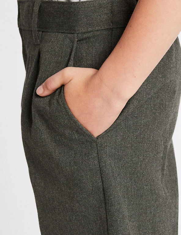 M&S Collection Boys' Regular Leg Pleat Front School Shorts (2-14 Yrs) 7 M&S Collection Boys' Regular Leg Pleat Front School Shorts (2-14 Yrs) - Image 5