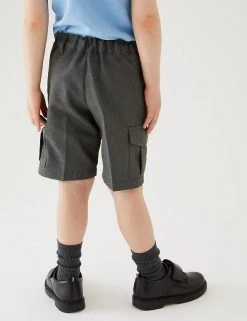 2pk Boys' Plus Fit Cargo School Shorts (4-14 Yrs) -School Uniform Sales Store SD 04 T76 4953P T0 X EC 2