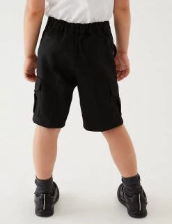 M&S Collection 2pk Boys' Regular Leg Cargo School Shorts (2-14 Yrs) 23 M&S Collection 2pk Boys' Regular Leg Cargo School Shorts (2-14 Yrs) -School Uniform Sales Store SD 04 T76 4953 Y0 X EC 2
