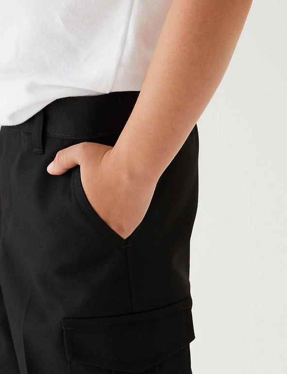 M&S Collection 2pk Boys' Regular Leg Cargo School Shorts (2-14 Yrs) 14 M&S Collection 2pk Boys' Regular Leg Cargo School Shorts (2-14 Yrs) - Image 12