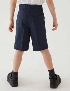 M&S Collection School 2pk Boys' Slim Leg Shorts (2-14 Yrs) -School Uniform Sales Store SD 04 T76 4964 F0 X EC 2