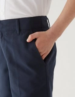 M&S Collection School 2pk Boys' Slim Leg Shorts (2-14 Yrs) -School Uniform Sales Store SD 04 T76 4964 F0 X EC 4