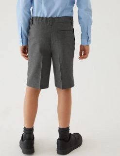 M&S Collection School 2pk Boys' Slim Leg Shorts (2-14 Yrs) -School Uniform Sales Store SD 04 T76 4964 T0 X EC 2