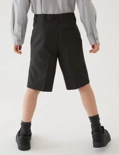 M&S Collection School 2pk Boys' Slim Leg Shorts (2-14 Yrs) -School Uniform Sales Store SD 04 T76 4964 VP X EC 2