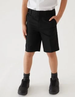 M&S Collection School 2pk Boys' Slim Leg Shorts (2-14 Yrs) -School Uniform Sales Store SD 04 T76 4964 Y0 X EC 1