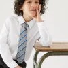 M&S Collection 3pk Boys' Longer Length Easy Iron School Shirts (4-18 Yrs)