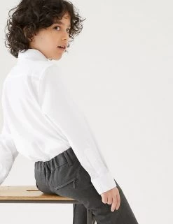 M&S Collection 3pk Boys' Plus Fit Easy Iron School Shirts (4-18 Yrs) -School Uniform Sales Store SD 04 T76 5719P Z0 X EC 2