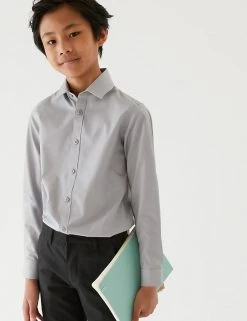M&S Collection 3pk Boys' Easy Iron School Shirts (2-16 Yrs) -School Uniform Sales Store SD 04 T76 5719 T0 X EC 0