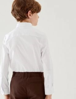 M&S Collection Boys' 2pk Skinny Fit Stretch School Shirts (2-16 Yrs) -School Uniform Sales Store SD 04 T76 5754 Z0 X EC 2