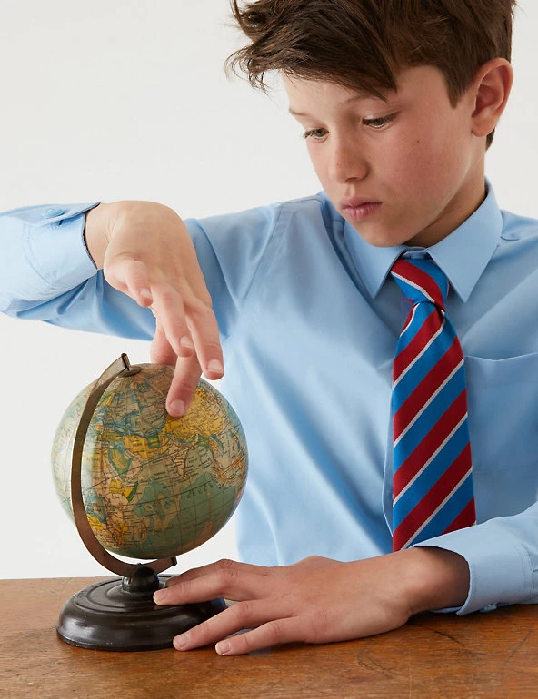 M&S Collection 2pk Boys' Non-Iron School Shirts (2-18 Yrs) 9 M&S Collection 2pk Boys' Non-Iron School Shirts (2-18 Yrs) - Image 7