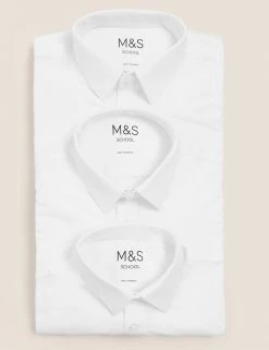 M&S Collection 3pk Boys' Easy Dressing Easy Iron School Shirts (3-18 Yrs) 13 M&S Collection 3pk Boys' Easy Dressing Easy Iron School Shirts (3-18 Yrs) -School Uniform Sales Store SD 04 T76 5776 Z0 X EC 7