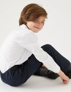 M&S Collection 2pk Boys' Cotton Regular Fit School Shirts (2-18 Yrs) -School Uniform Sales Store SD 04 T76 5777S Z0 X EC 2