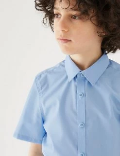 M&S Collection 3pk Boys' Slim Easy Iron School Shirts (2-16 Yrs) -School Uniform Sales Store SD 04 T76 5813 E0 X EC 0