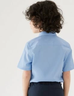 M&S Collection 3pk Boys' Slim Easy Iron School Shirts (2-16 Yrs) -School Uniform Sales Store SD 04 T76 5813 E0 X EC 2