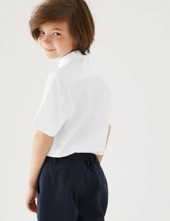 M&S Collection Boys' 5pk Regular Fit Easy To Iron School Shirts (2-18 Yrs) -School Uniform Sales Store SD 04 T76 5814 Z0 X EC 2
