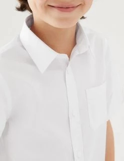M&S Collection 2pk Boys' Non-Iron School Shirts (2-18 Yrs) -School Uniform Sales Store SD 04 T76 5871 Z0 X EC 1