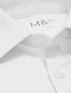 M&S Collection 2pk Boys' Slim Fit Non-Iron School Shirts (2-18 Yrs) -School Uniform Sales Store SD 04 T76 5883 Z0 X EC 8