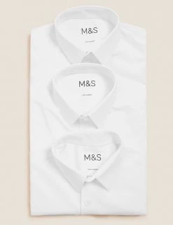 M&S Collection 3pk Boys' Easy Dressing Easy Iron School Shirts (3-18 Yrs) 13 M&S Collection 3pk Boys' Easy Dressing Easy Iron School Shirts (3-18 Yrs) -School Uniform Sales Store SD 04 T76 5892 Z0 X EC 7