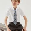 M&S Collection Boys' 2pk Skinny Fit Stretch School Shirts (2-18 Yrs)