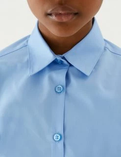 M&S Collection 2pk Girls' 3/4 Sleeve Easy Iron School Shirts (2-16 Yrs) -School Uniform Sales Store SD 04 T76 5924 E0 X EC 2