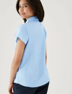 M&S Collection 2pk Girls' Easy Iron School Shirts (2-16 Yrs) -School Uniform Sales Store SD 04 T76 5931 E0 X EC 2