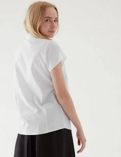 M&S Collection 2pk Girls' Easy Iron School Shirts (2-16 Yrs) -School Uniform Sales Store SD 04 T76 5931 Z0 X EC 2