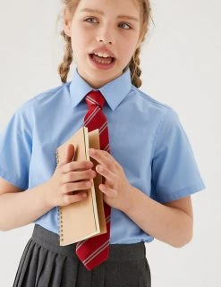 M&S Collection 3pk Girls' Easy Iron School Shirts (2-16 Yrs) -School Uniform Sales Store SD 04 T76 5946 E0 X EC 0