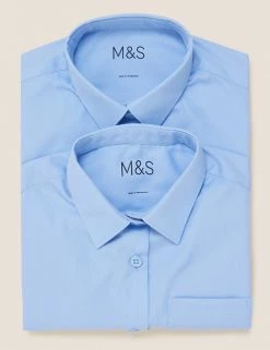 M&S Collection 2pk Girls' Non-Iron School Shirts (2-18 Yrs) 23 M&S Collection 2pk Girls' Non-Iron School Shirts (2-18 Yrs) -School Uniform Sales Store SD 04 T76 5982 E0 X EC 7