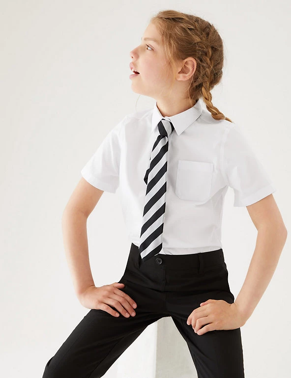 M&S Collection 2pk Girls' Non-Iron School Shirts (2-18 Yrs) 3 M&S Collection 2pk Girls' Non-Iron School Shirts (2-18 Yrs)