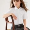 M&S Collection 2pk Girls' Skinny Fit School Shirts (2-18 Yrs) 2 M&S Collection 2pk Girls' Skinny Fit School Shirts (2-18 Yrs) -School Uniform Sales Store SD 04 T76 5991 Z0 X EC 0