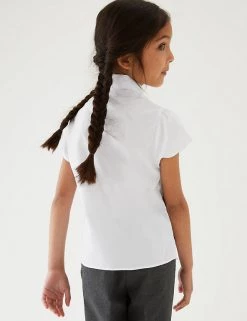 M&S Collection 2pk Regular Fit Easy To Iron School Shirts (2-14 Yrs) -School Uniform Sales Store SD 04 T76 5992 Z0 X EC 2