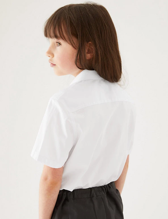 M&S Collection 2pk Girls’ Slim Fit Pure Cotton School Shirts (2-18 Yrs) 6 M&S Collection 2pk Girls’ Slim Fit Pure Cotton School Shirts (2-18 Yrs) - Image 4