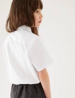 M&S Collection 2pk Girls’ Pure Cotton School Shirts (2-18 Yrs) -School Uniform Sales Store SD 04 T76 5999S Z0 X EC 2