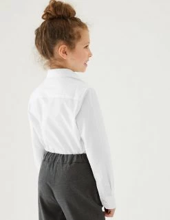 M&S Collection Shirts 2pk Girls' Slim Fit Non-Iron School Blouses (2-16 Yrs) -School Uniform Sales Store SD 04 T76 6020 Z0 X EC 2
