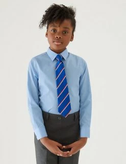 M&S Collection 3pk Girls' Easy Iron School Shirts (2-16 Yrs) -School Uniform Sales Store SD 04 T76 6023 E0 X EC 0